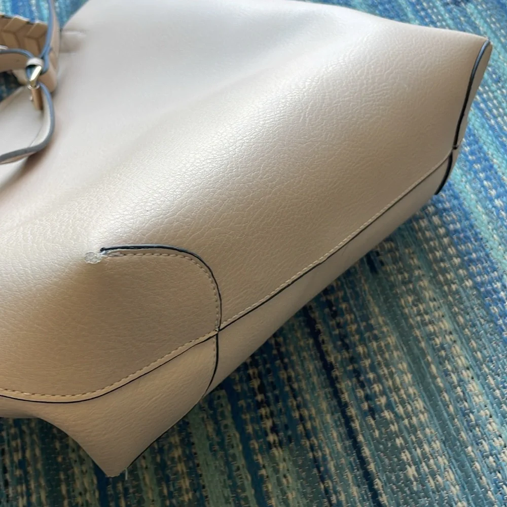 Jules Kae Vegan Leather Tote light beige